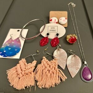 Bundle of Pink/Purple NWOT Costume Jewelry